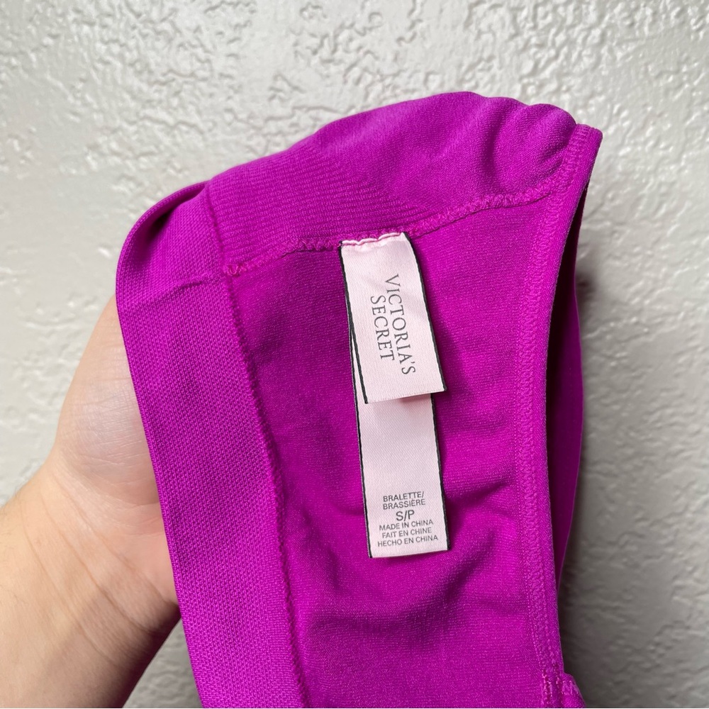 NWOT Victoria’s Secret Women's Bralette Halter Seamless Cutout Magenta Purple - Picture 10 of 10